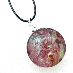 Statement Snap pendant with handmade 30mm snap SJ30 simple round StyleDot